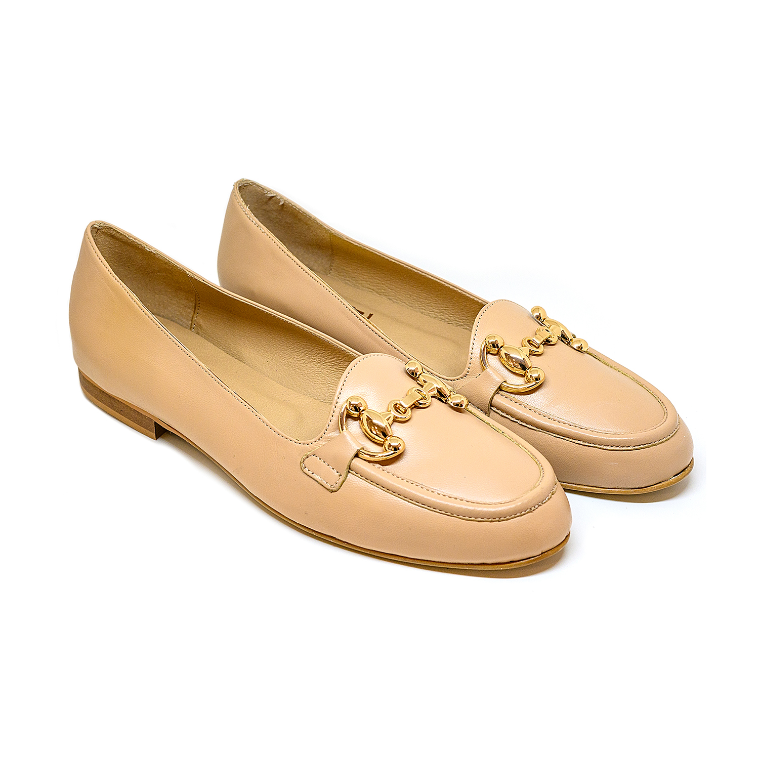 BigShoes GA1144-13 Δερμάτινο Μοκασίνι Μπεζ φωτογραφία